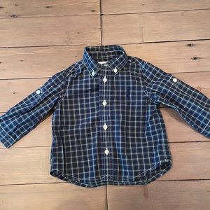 L/S Plaid Button Down Shirt 6M